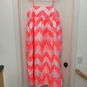 ASOS EDITION empire trapeze midi dress in neon jacquard Size 14 NWT